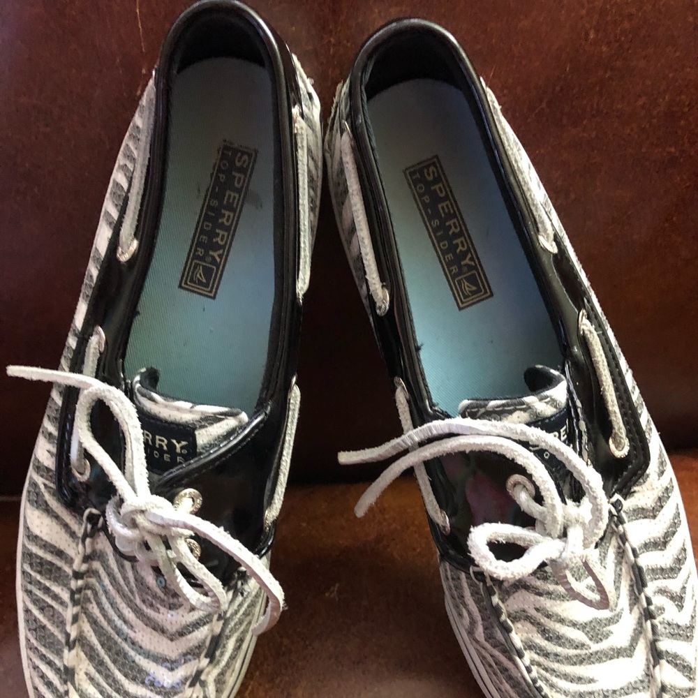 Woman’s Zebra Print Sperry’s - image 4